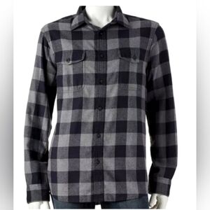 SONOMA MENS BIG & TALL flannel black grey NEW